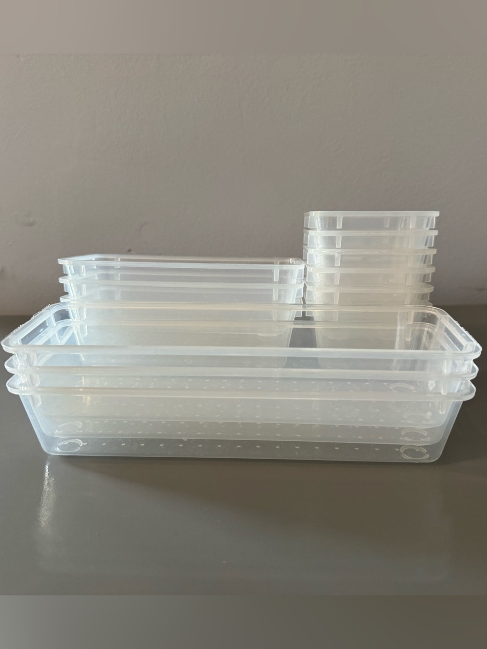 Clear Plastic Organizer Set